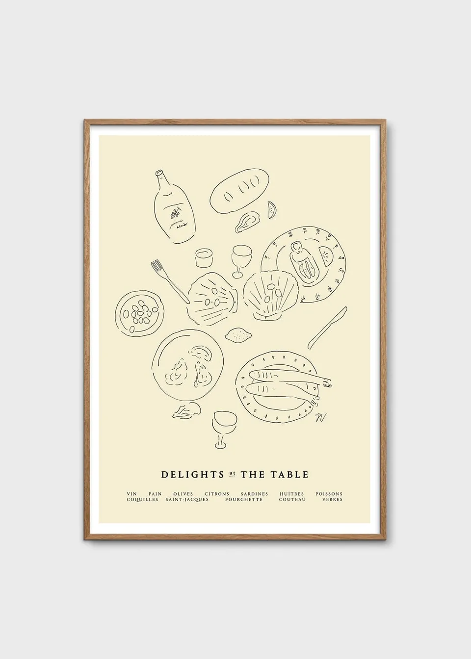 The Poster Club Art Prints Delights at the Table Poster A4 Beige