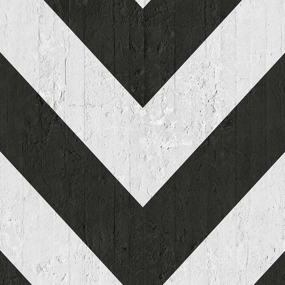 Mineheart Black Geometric Stripes Tapete schwarz Rolle