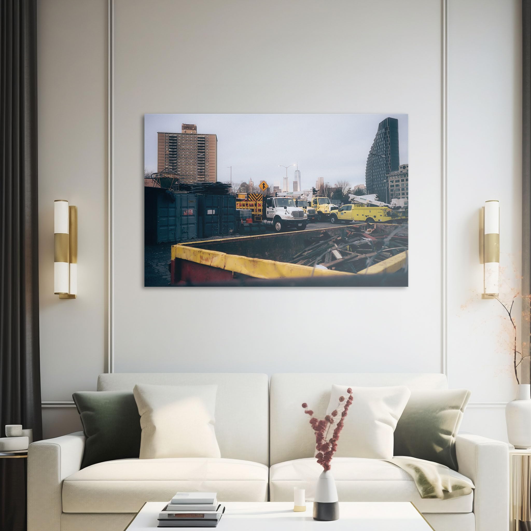 Hustling Sharks Wandbilder Baustelle Leinwand 40x30 cm Metropole