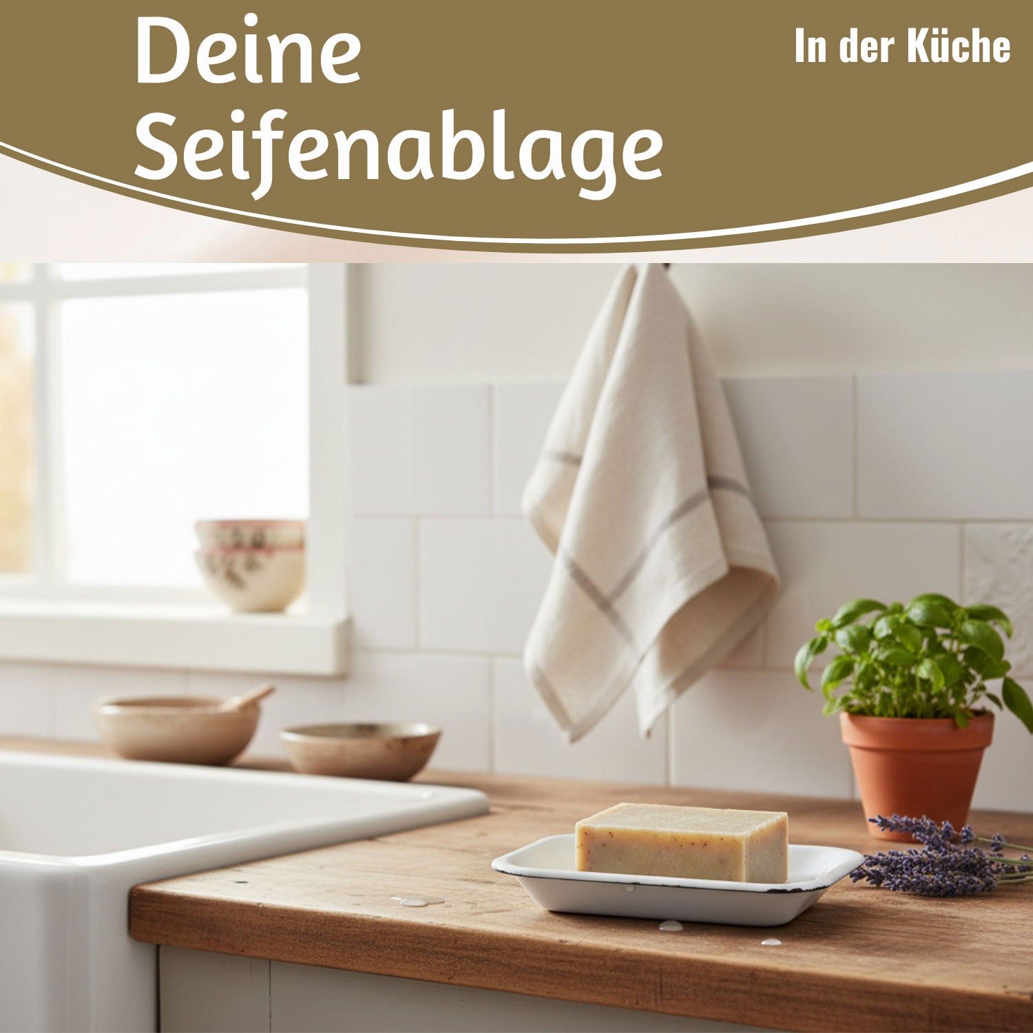 LS-LebenStil Altum Seifenschale Emaille weiß 15 cm 2-tlg
