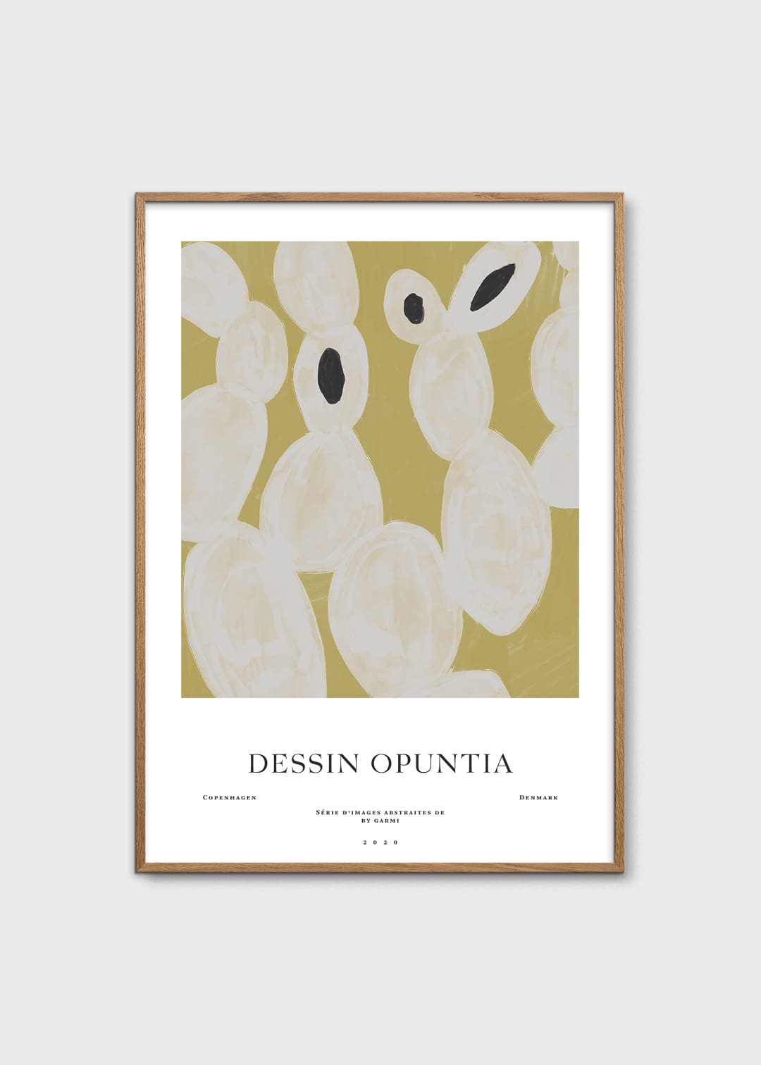 The Poster Club Dessin Opuntia Poster 50x70 cm beige