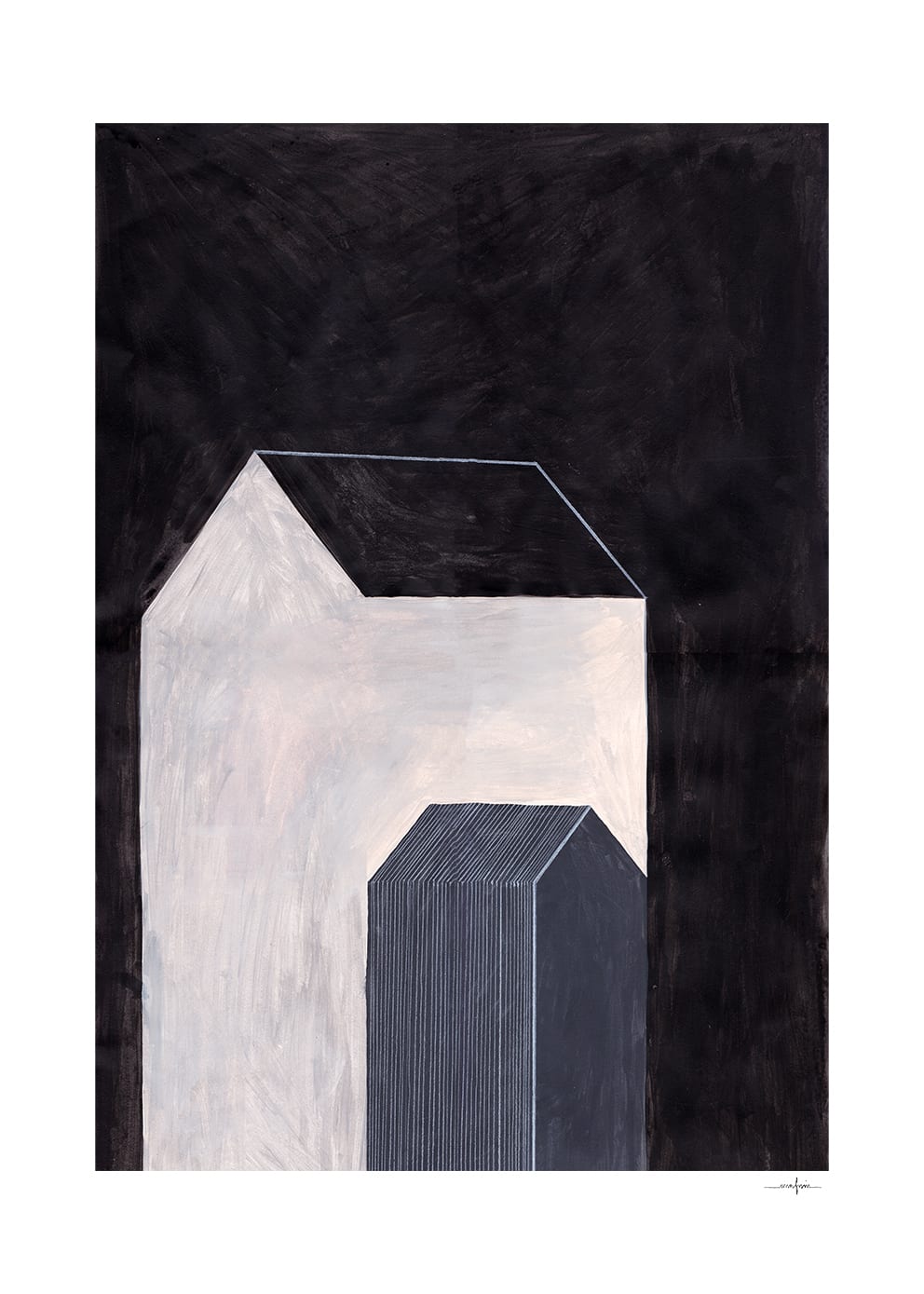 The Poster Club Art Prints House No. 01 Poster 30x40 cm schwarz
