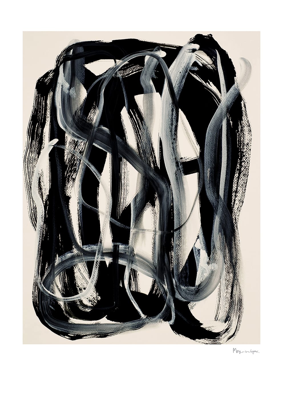 The Poster Club Black and White Poster 50x70 abstrakt