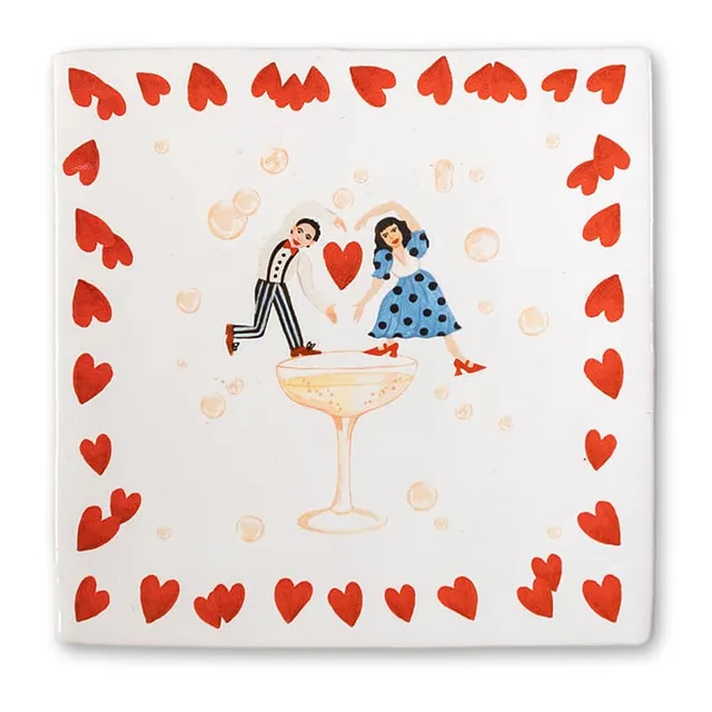 Storytiles Delft blue Proost op de liefde Fliese S 10x10 cm Liebe