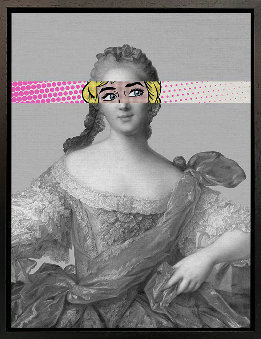 Mineheart Pop Portrait Gentildonna Wandbild rosa 40 x 50 cm