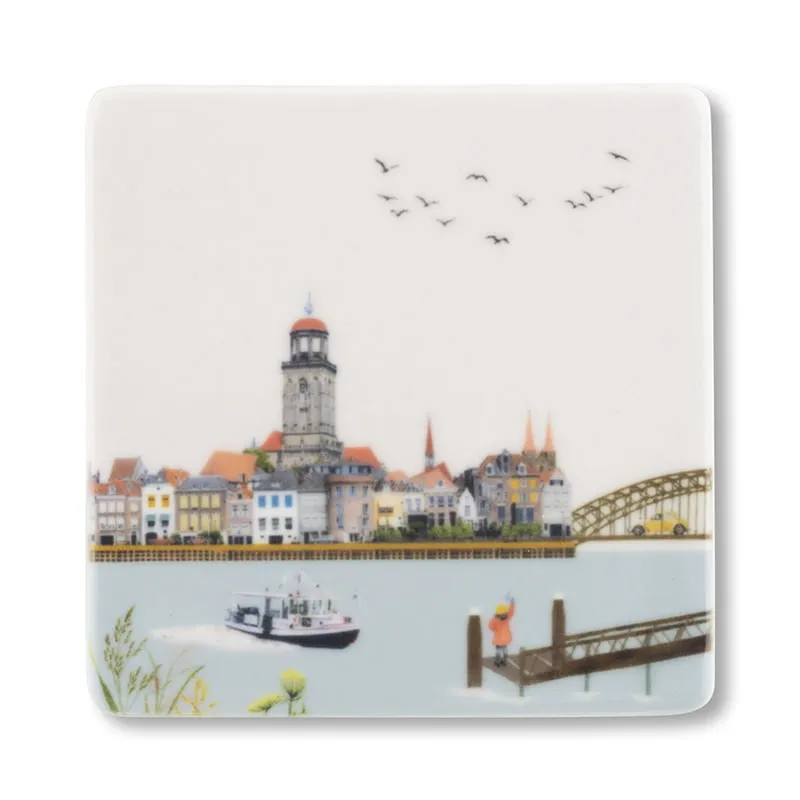 Storytiles Mini's Zwaaiend naar Deventer Fliese Deventer-Motiv