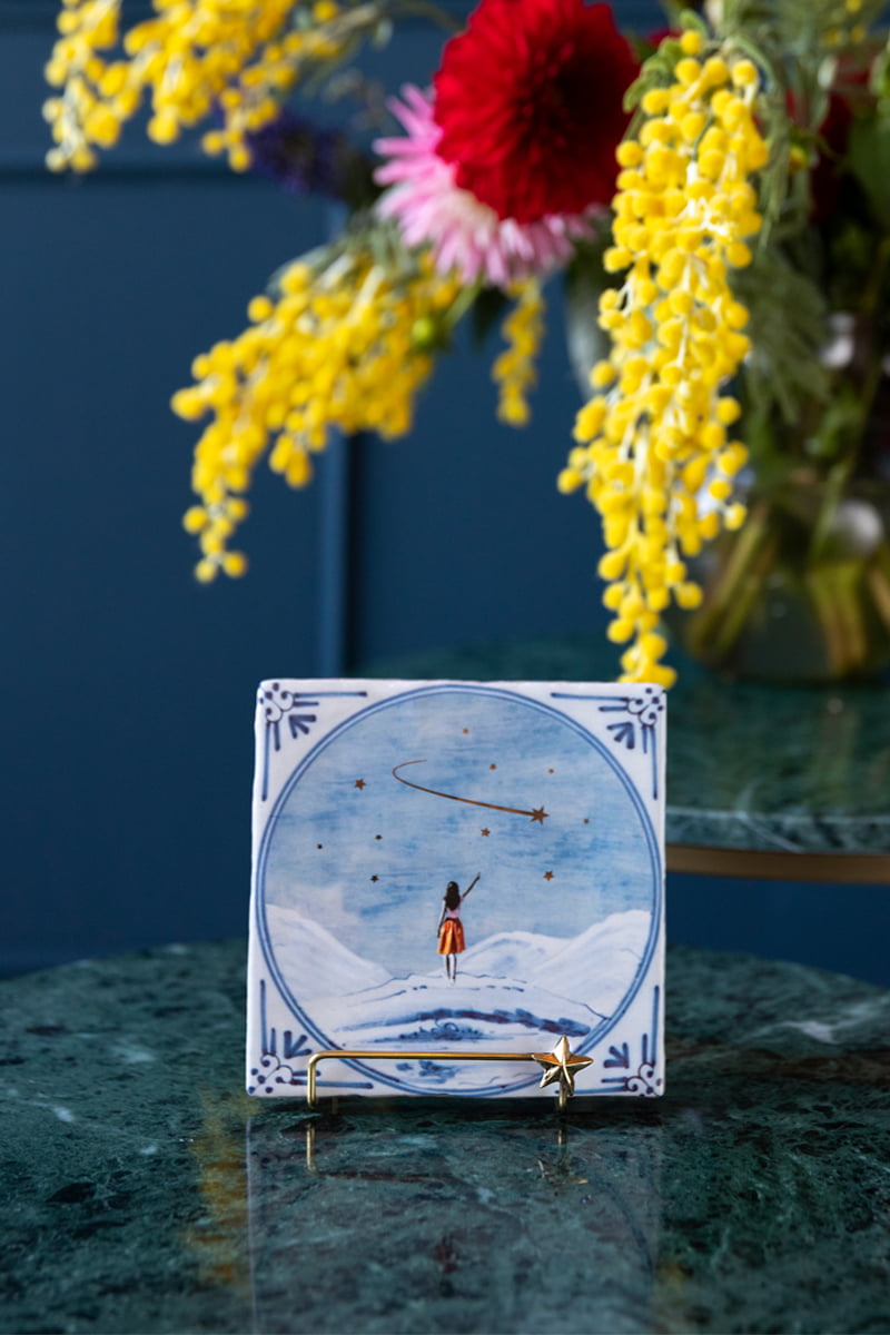 Storytiles Tile holders Golden Stand Star Fliesenständer gold
