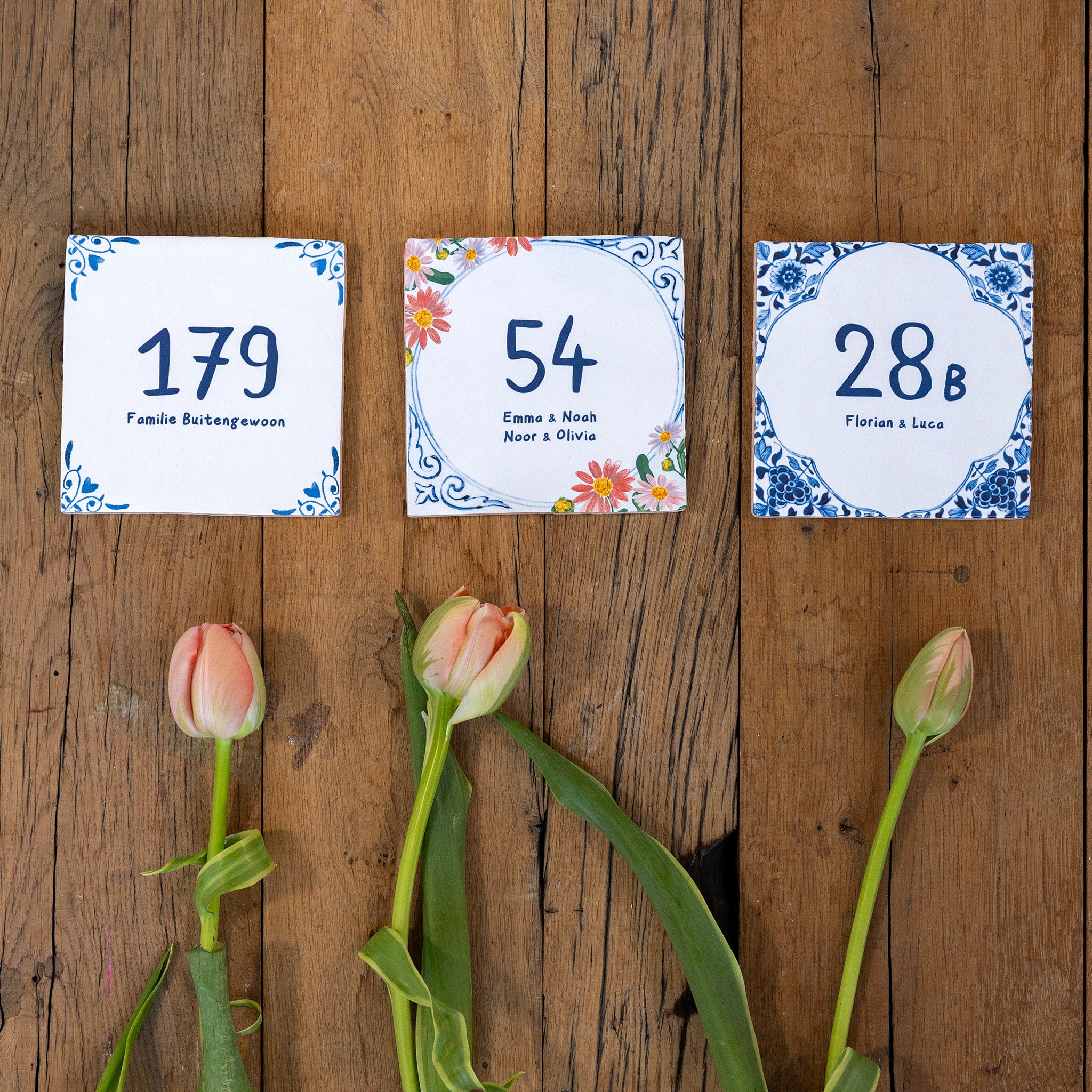 Storytiles Delft Blue A note to you Fliese 10x10 cm Hausnummer