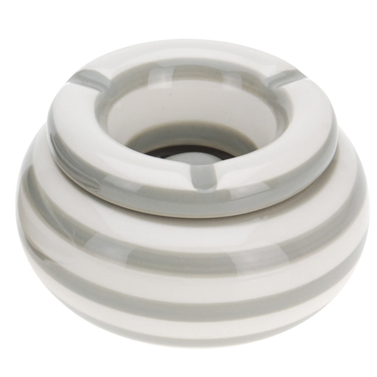 LS-LebenStil Sturmaschenbecher Beige Keramik 11cm mit Deckel