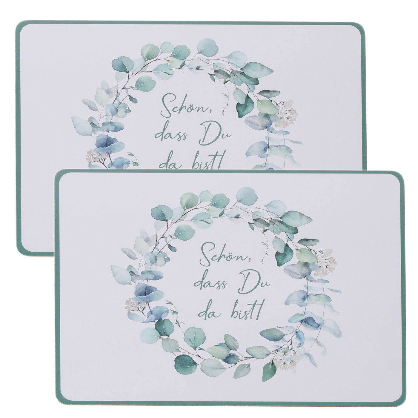 LS-LebenStil Tischset Kork Eukalyptus da bist 40x30cm 2er Set