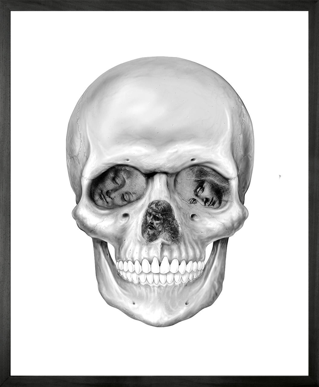 Mineheart Da Vinci Skull Leinwandbild 30x41cm Schwarz