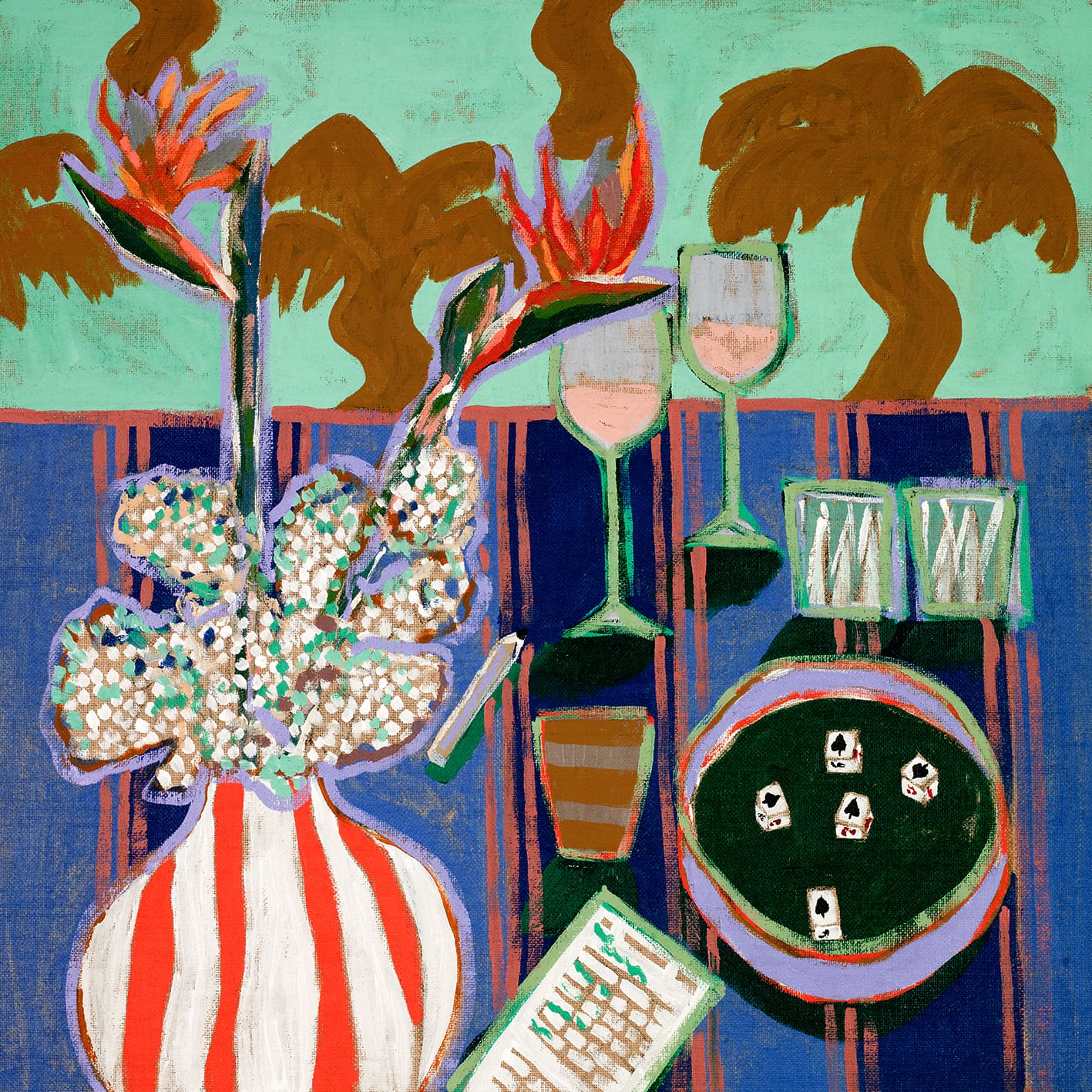 The Poster Club Art Prints Yatzy Poster 50x50 cm blau