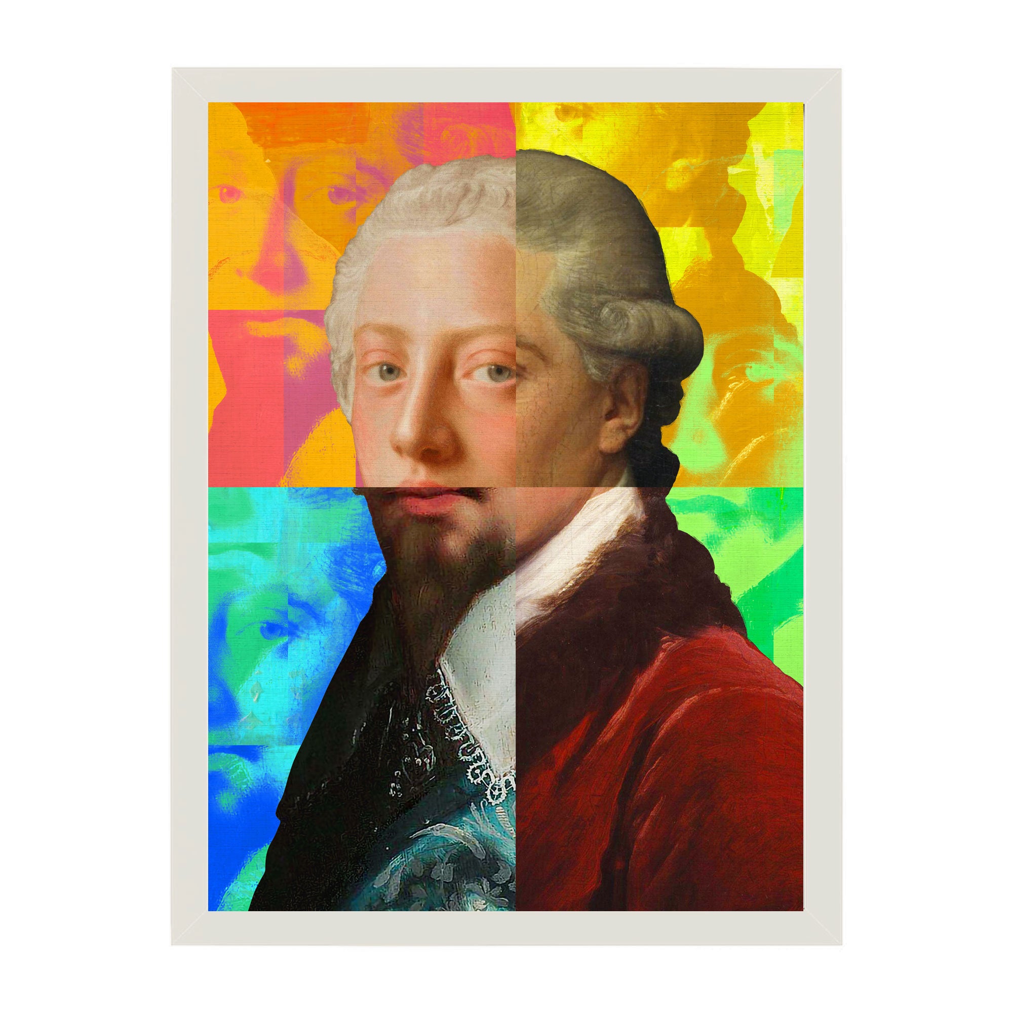 Mineheart Gentleman Puzzled Leinwandbild Rot 30x41cm