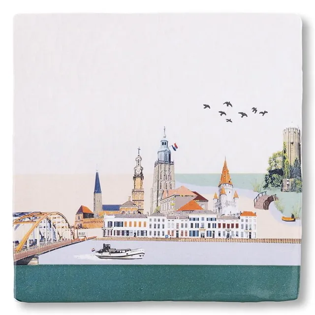 Storytiles Delft blue Zutphen Torenstad Fliese S 10x10 cm Türme