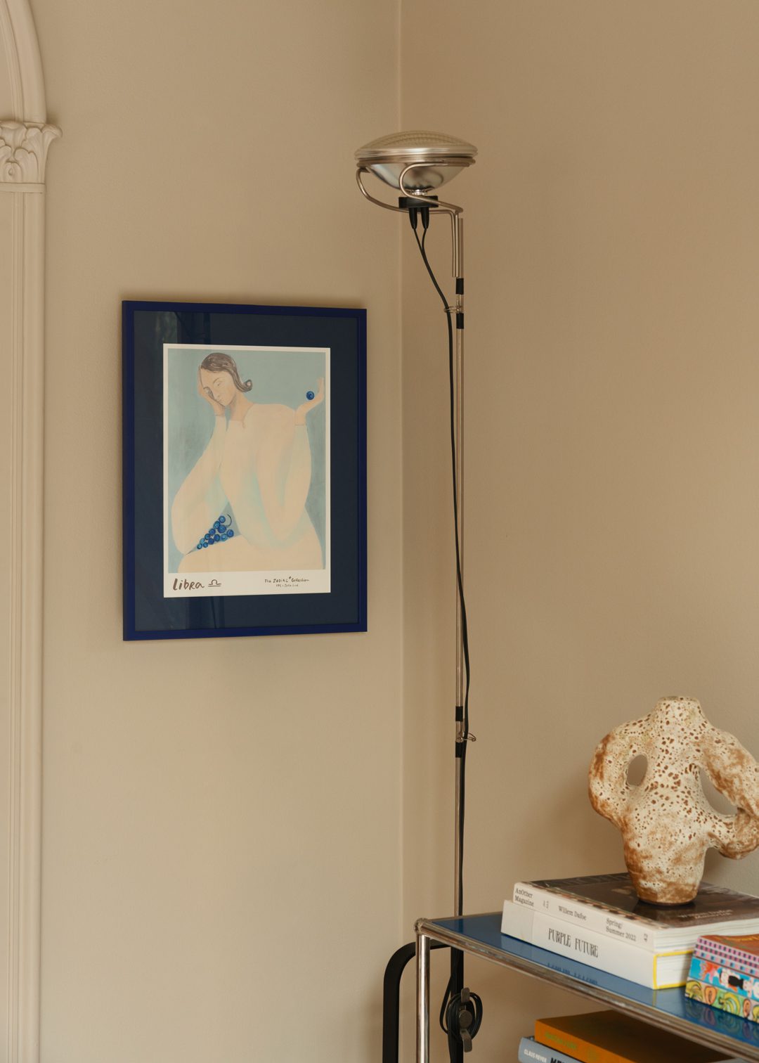 The Poster Club Libra Kunstdruck A4 blau Waage
