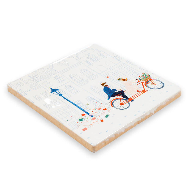 StoryTiles Delft Blue It's Official Fliese S 10x10 Hochzeit