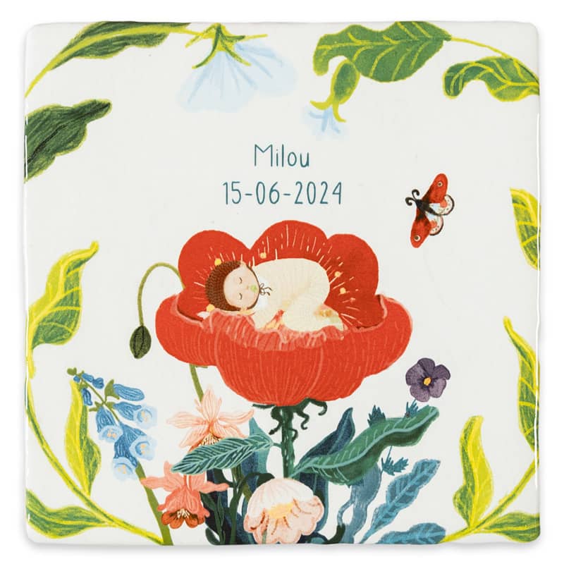 Storytiles Delft Blue May you blossom Fliese S 10x10 cm Baby