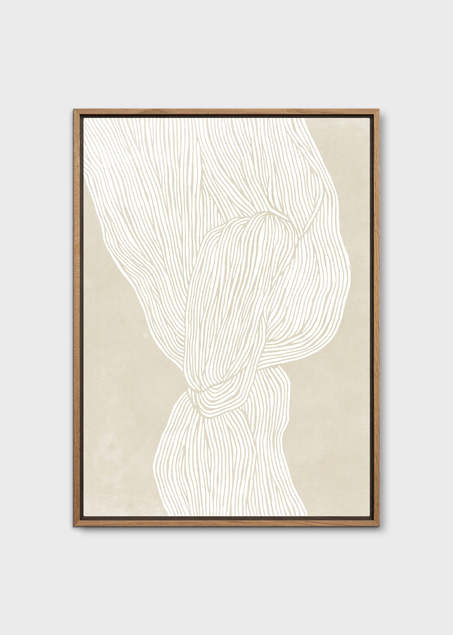 The Poster Club The Line No. 07 Leinwandbild 50x70 Beige