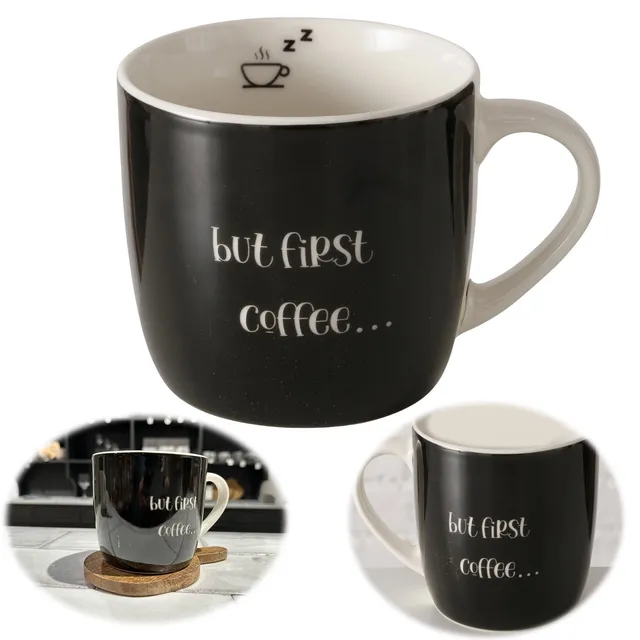 LS-LebenStil Küche & Haushalt Jumbo-Becher but first Coffee 420ml