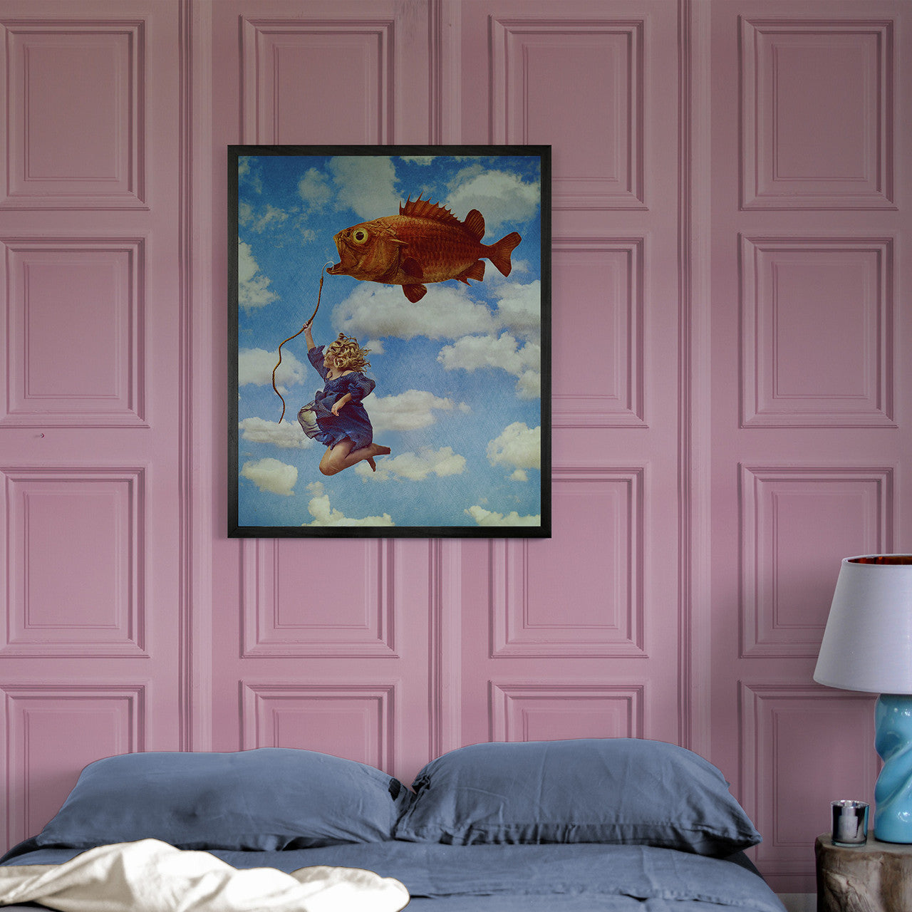 Mineheart Dusty Pink Panelling Tapete Paneeloptik rosa