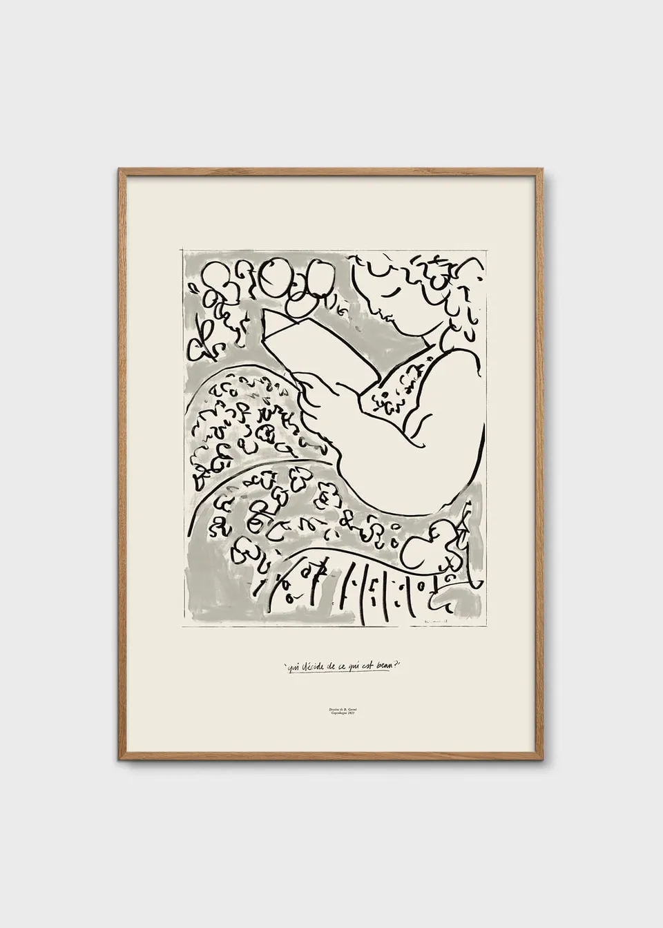 The Poster Club Art Prints Reading Poster A4 beige