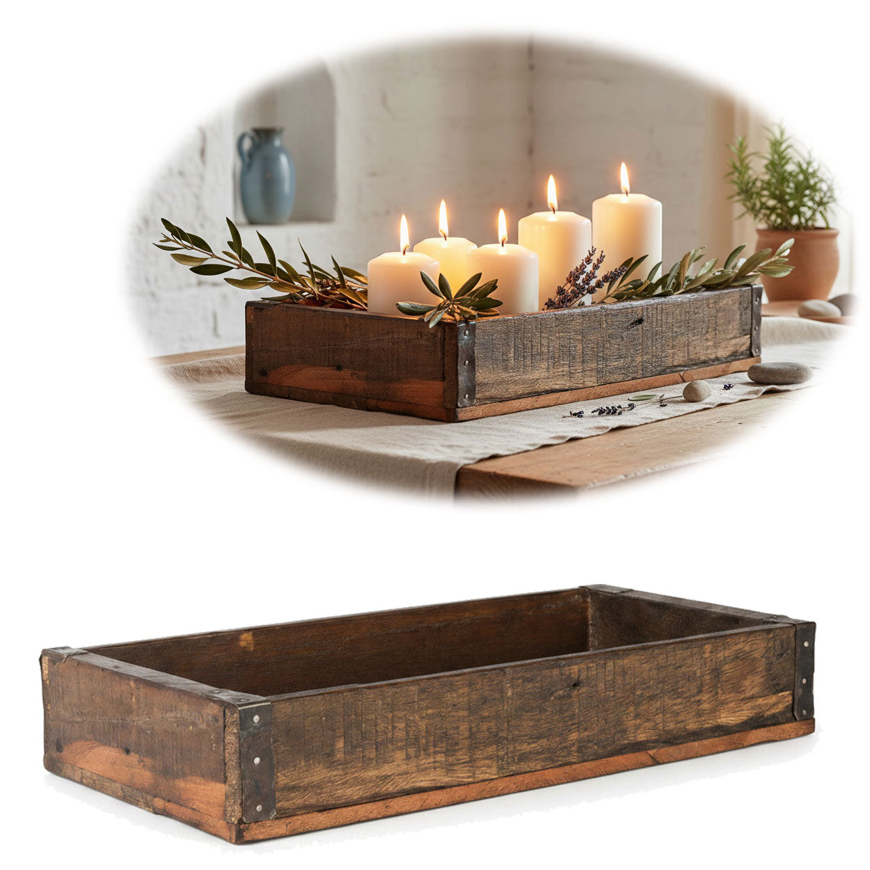 Ib Laursen Unika Serviertablett Holz Braun 43x26cm