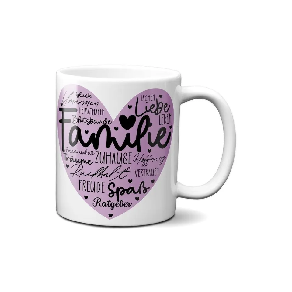 Hustling Sharks Familie Tasse 330ml weiß Liebe Spruch Geschenk