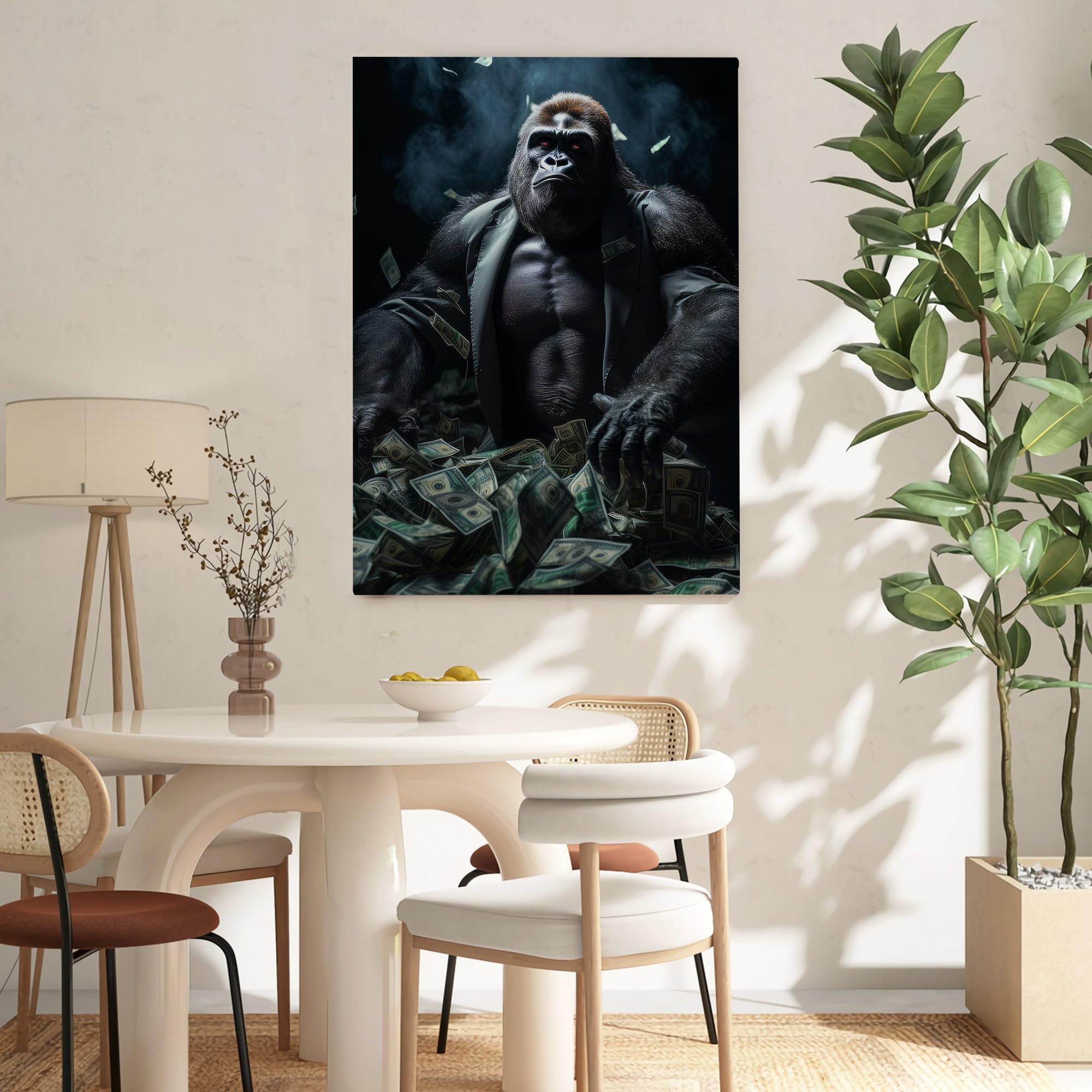 Hustling Sharks Wandbilder Gorilla Money Wandbild 60x90 cm