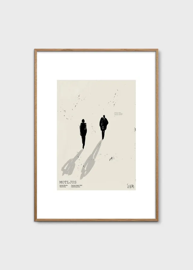 The Poster Club Motljus Poster 50x70 cm Schwarz-Weiß