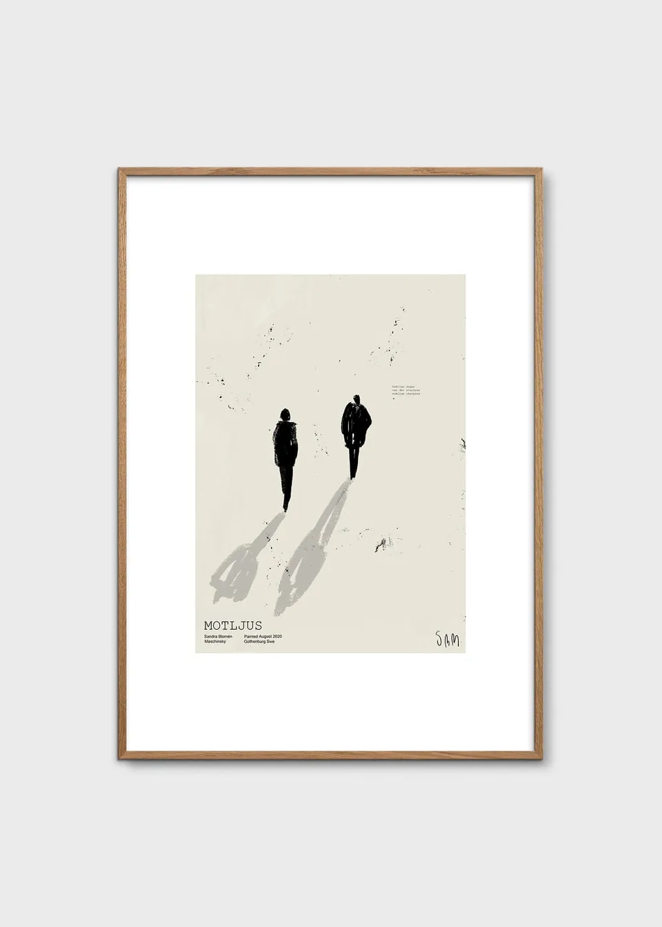 The Poster Club Motljus Poster 50x70 cm Schwarz-Weiß