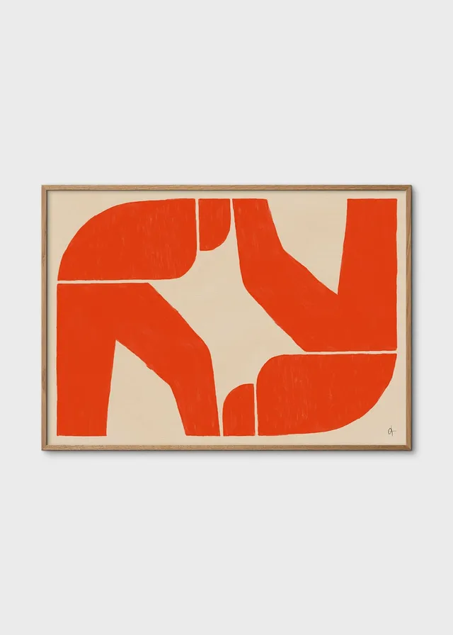 The Poster Club Art Prints 4PM Kunstdruck A4 beige rot