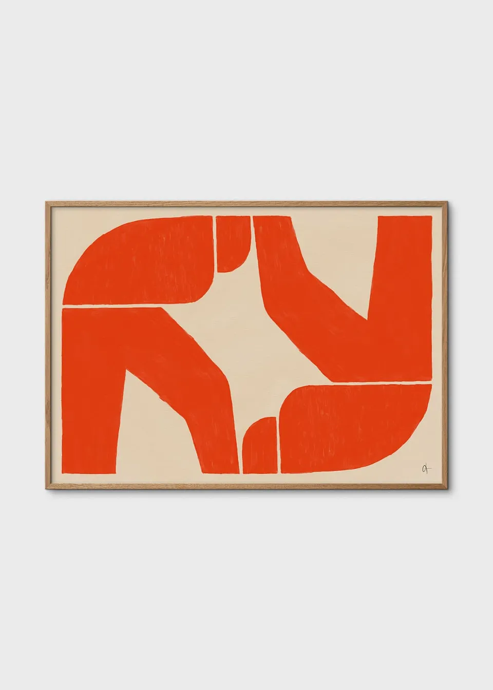 The Poster Club Art Prints 4PM Kunstdruck A4 beige rot