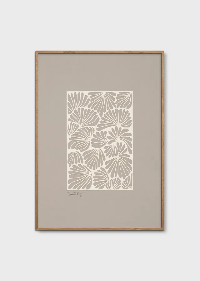 The Poster Club Flowers No 01 Poster 30x40 cm grau