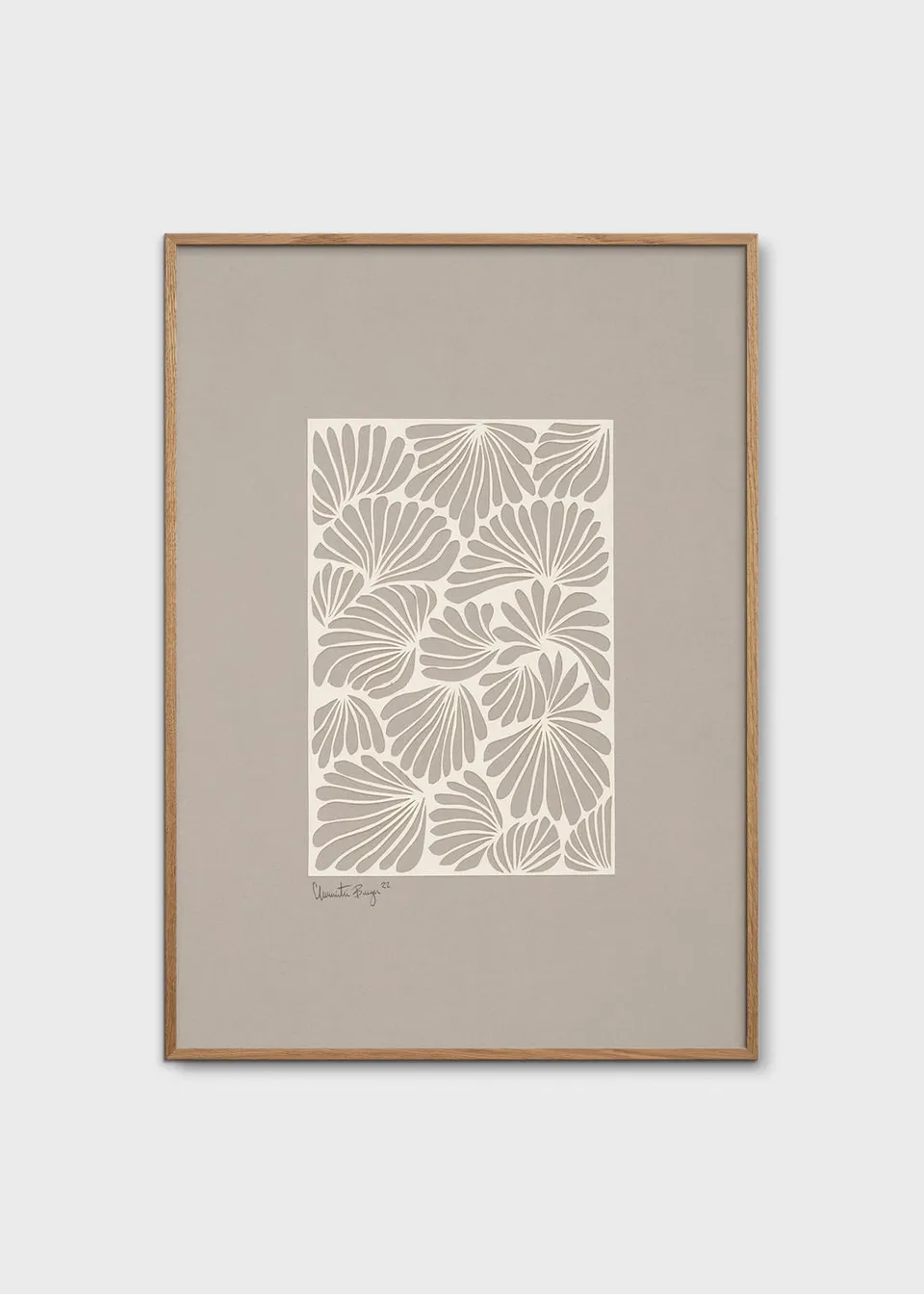 The Poster Club Flowers No 01 Poster 30x40 cm grau