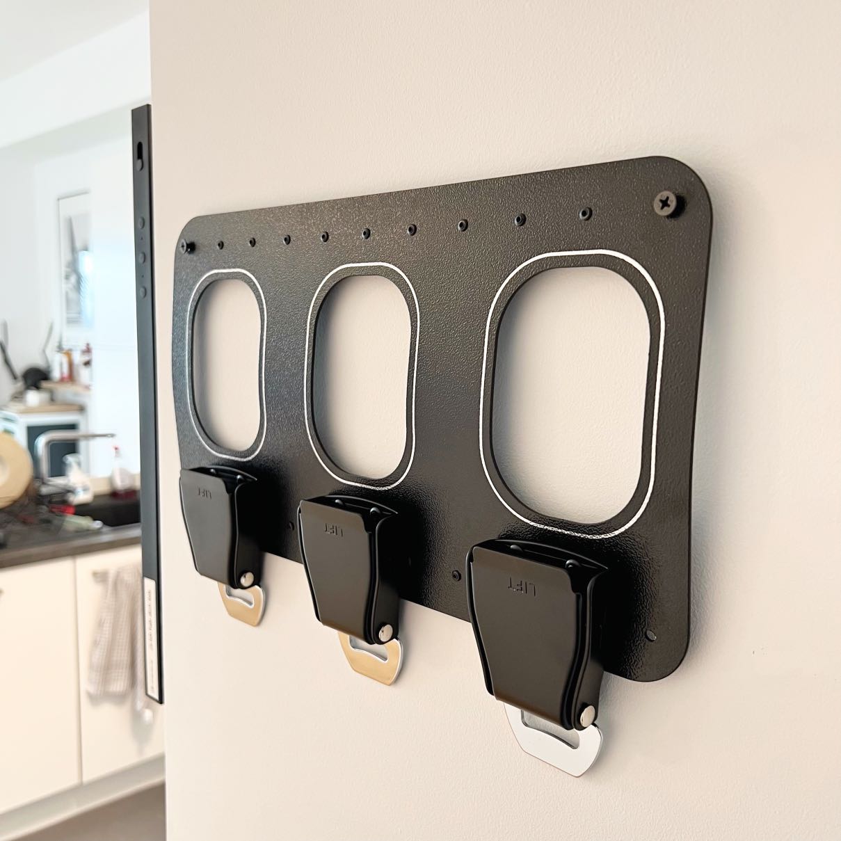 aircraftwindows Key Holder 3er Schlüsselbrett Black Edition