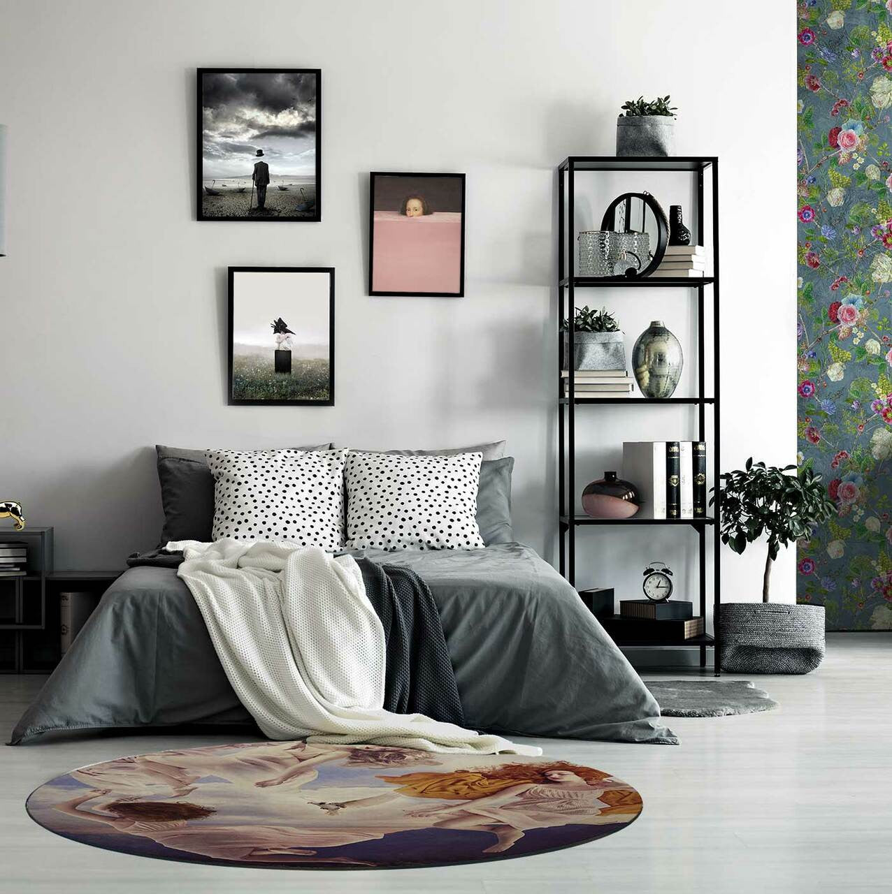 Mineheart Sistine Rug Teppich rund 150 bunt