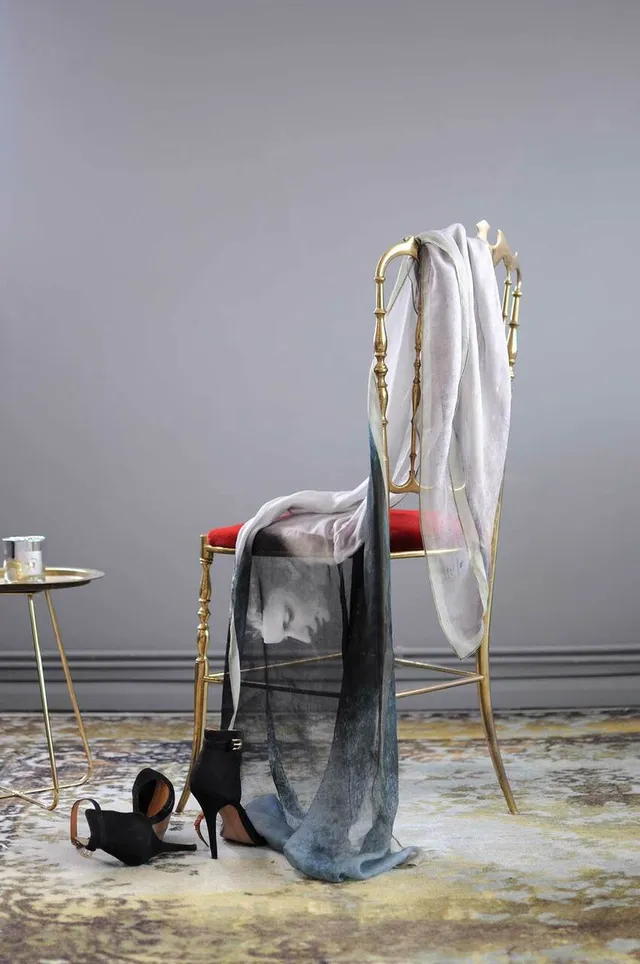 Mineheart Fashion Fabrics Seidenschal 70x170 cm Grau