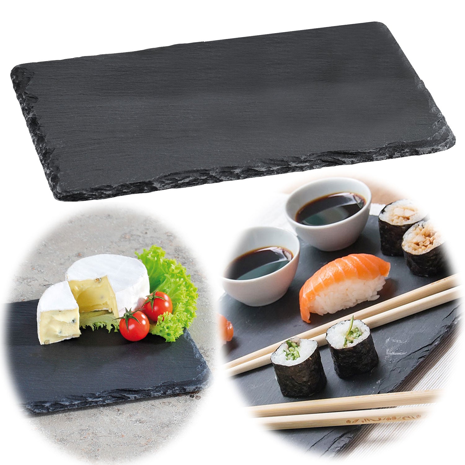 LS-LebenStil Küche & Haushalt Schieferplatte 30x20cm Servierplatte