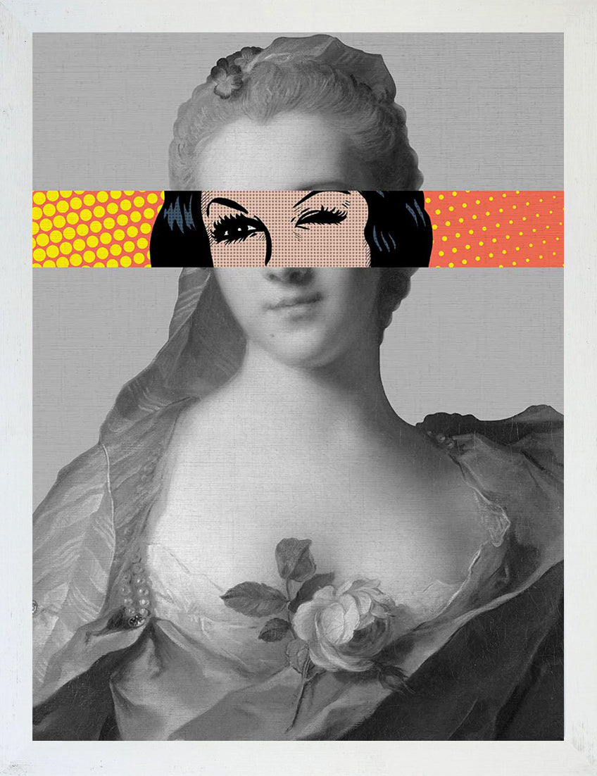 Mineheart Wall Art Pop Portrait Gentildonna Poster Gelb Orange