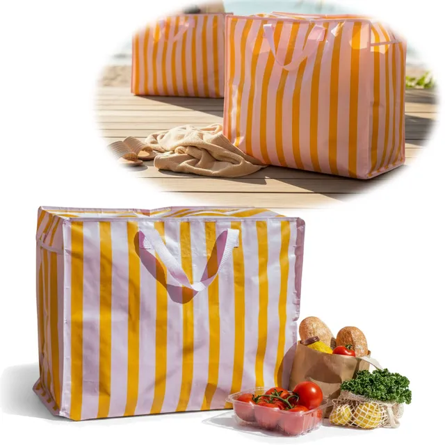LS-LebenStil XXL Jumbo Bag Rosa-Orange 55 cm Aufbewahrungstasche
