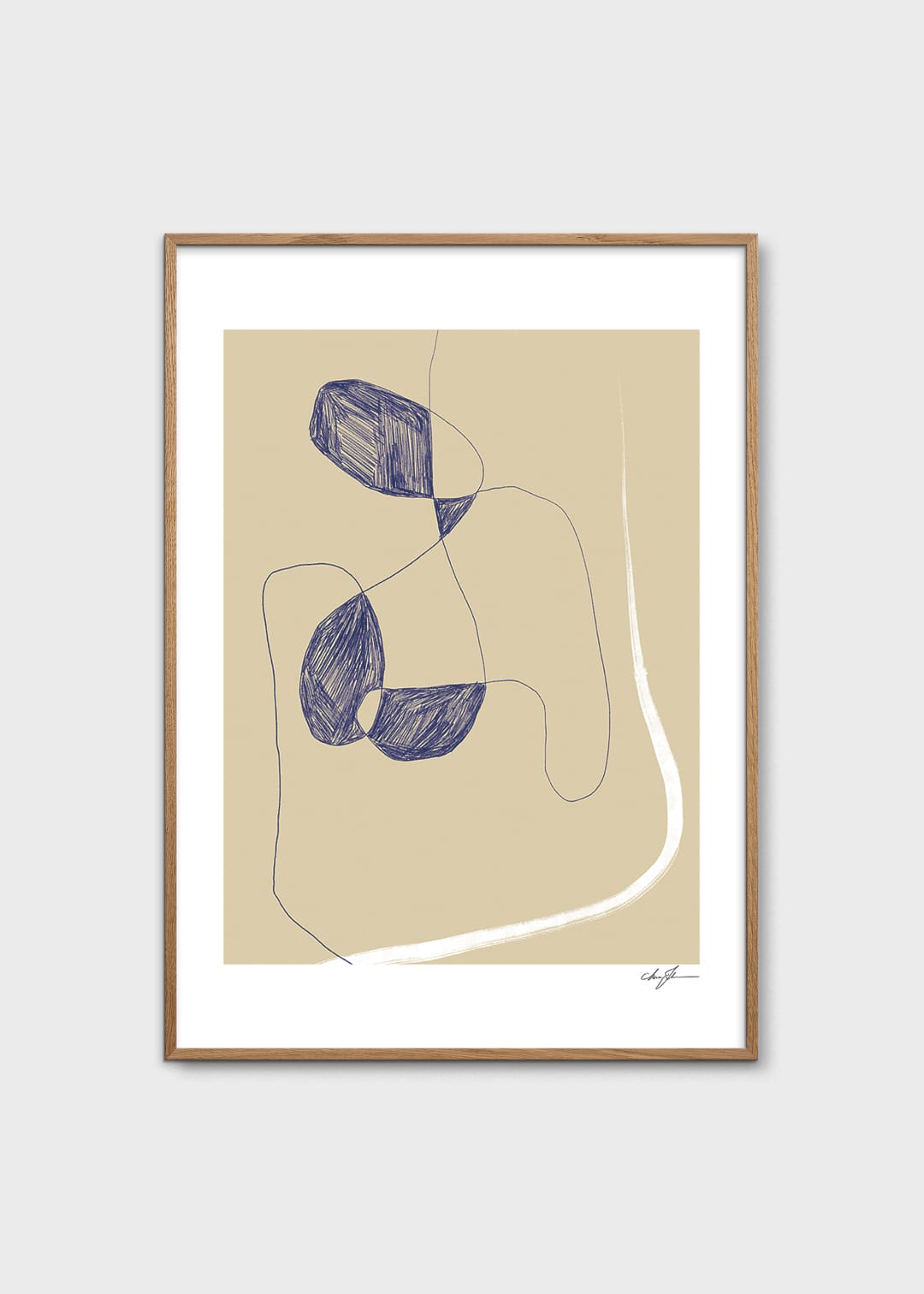 The Poster Club Art Prints Ingénue Poster 30x40 cm Beige Blau