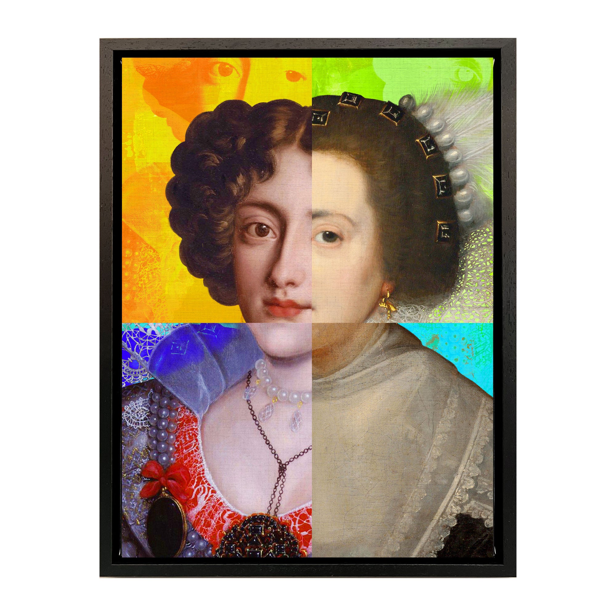 Mineheart Lady Puzzled Portrait Wandbild Rot Lila 40x50