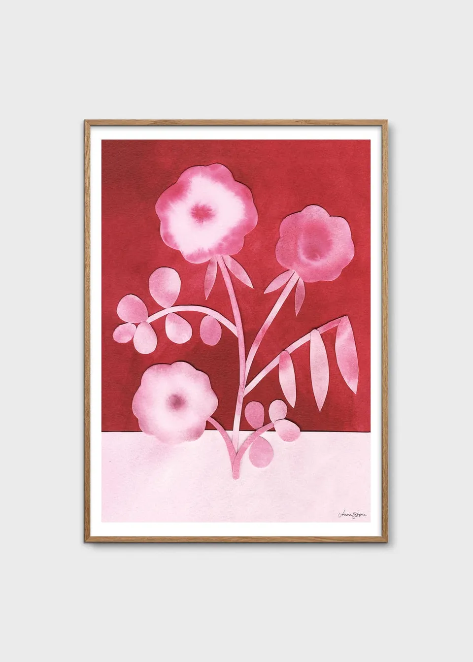 The Poster Club Pink Peas in Bloom Poster 30x40 cm rosa