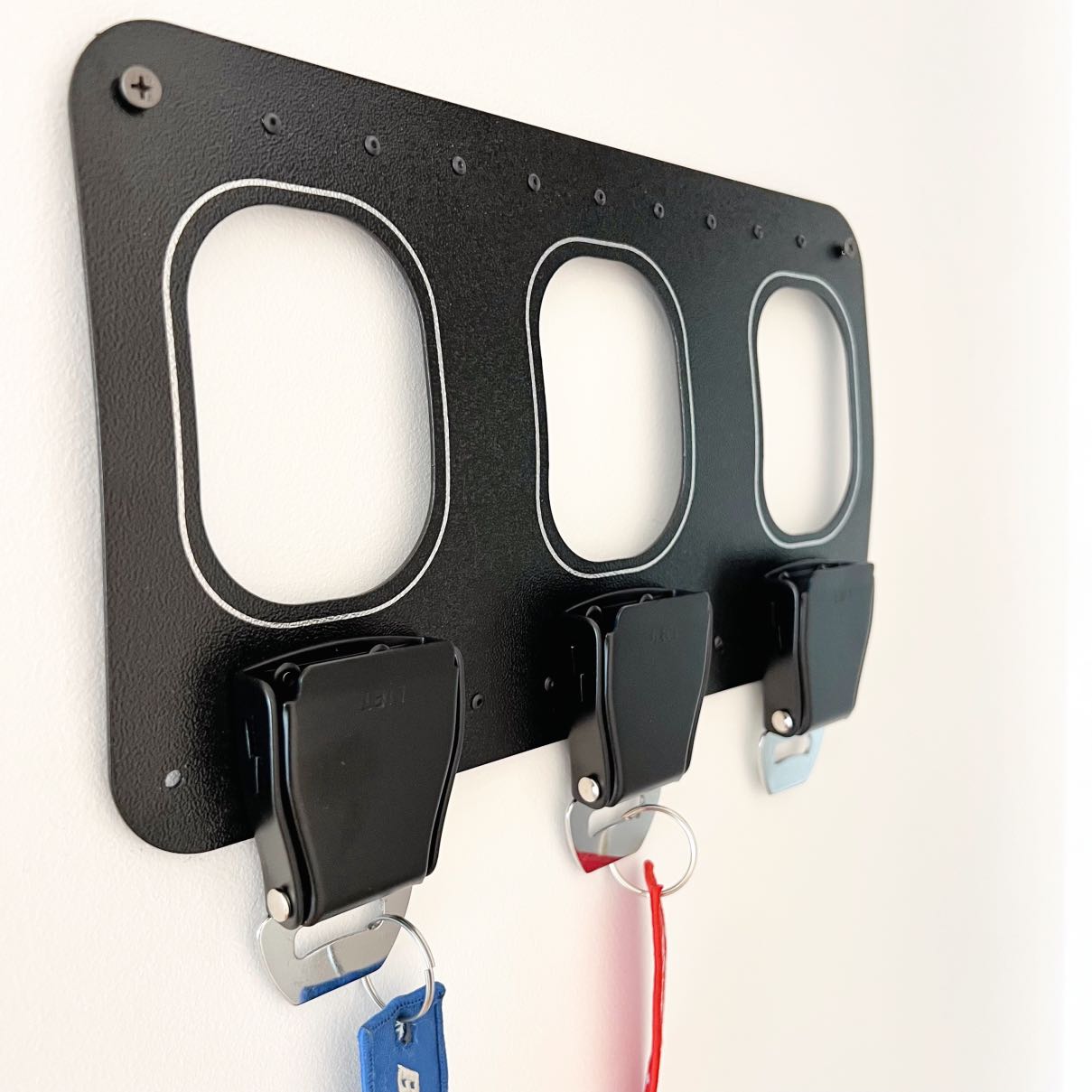 aircraftwindows Key Holder 3er Schlüsselbrett Black Edition