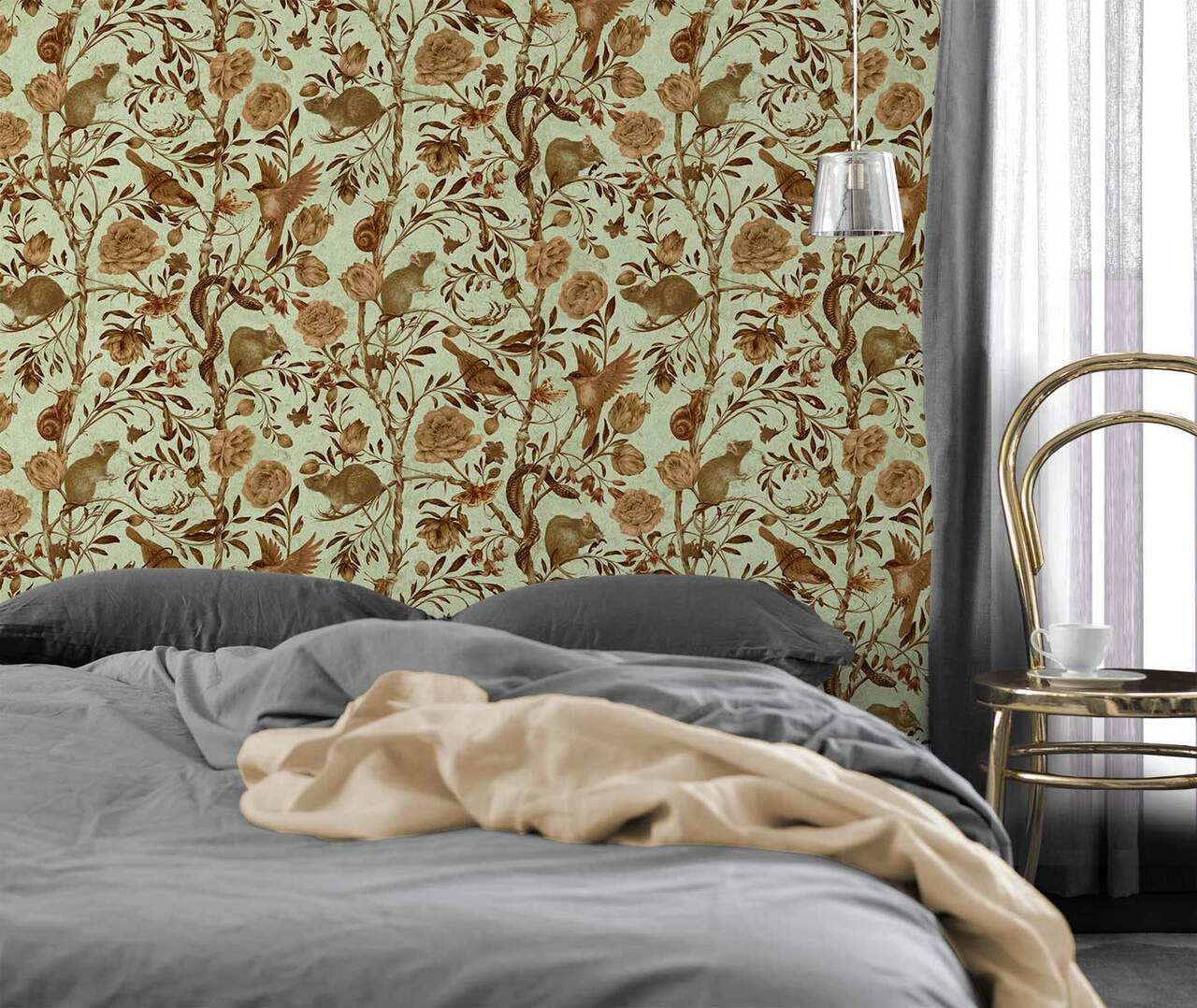 Mineheart Back to Nature Parchment Tapete floral 10m Rolle