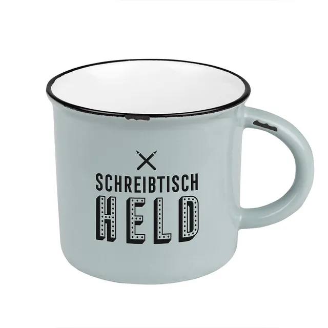 LS-LebenStil Küche & Haushalt Schreitischheld Kaffeebecher 400ml Emaille-Look