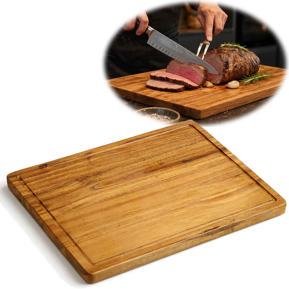 LS-LebenStil Küche & Haushalt Profi Schneidebrett Akazie 47x36cm