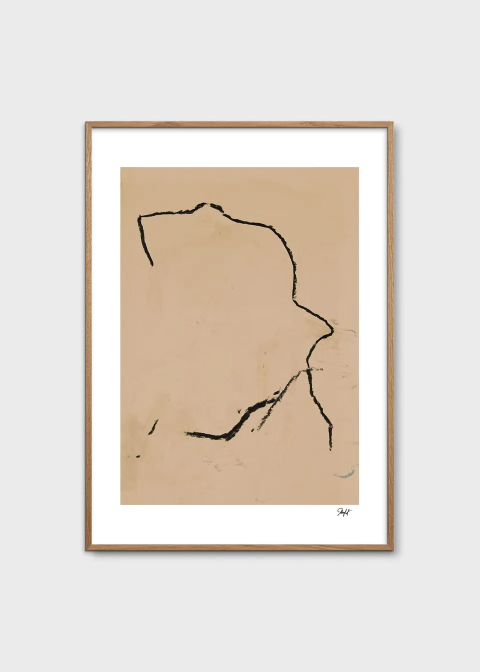 The Poster Club Contemplate Kunstdruck 30x40 cm Beige