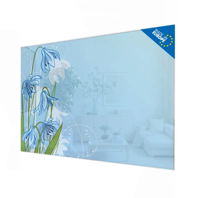 Banjado Magnettafel Bergblaulilie Magnettafel 120x80 cm Glas