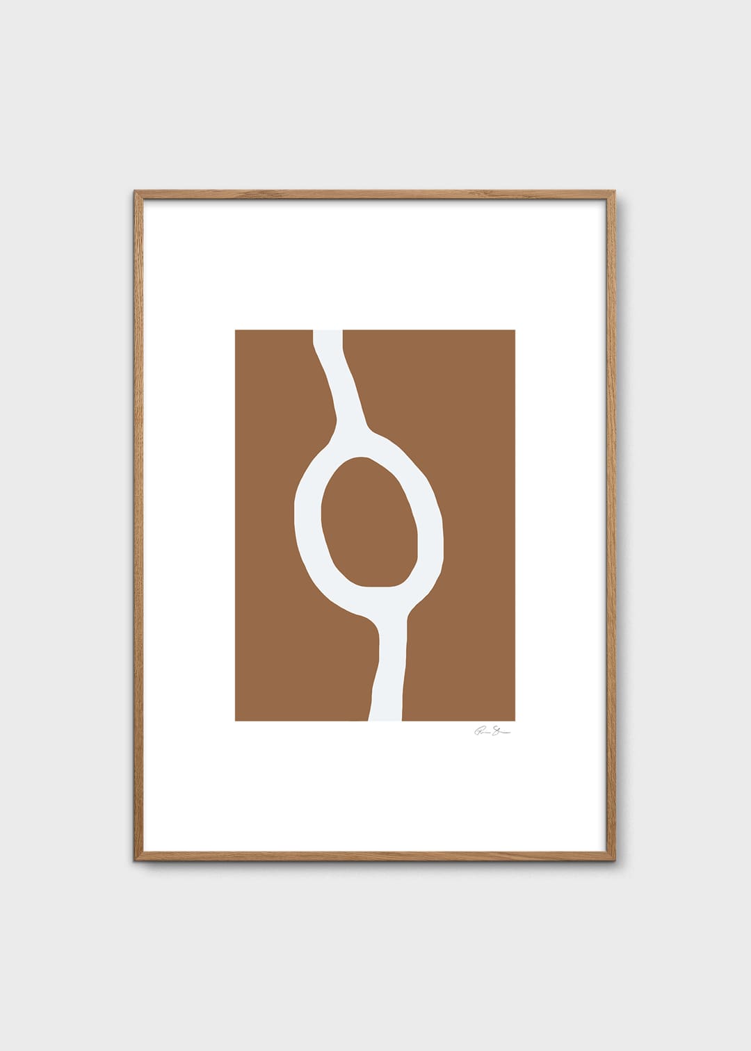 The Poster Club Composition 05 Kunstdruck 30x40 cm Braun